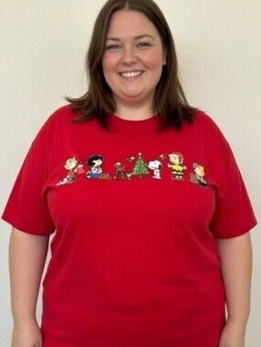 Peanuts Charlie Brown Vintage Holiday Christmas Short Sleeve T-Shirt Unisex 2XL